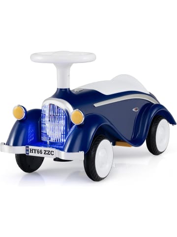COSTWAY Rutschauto mit Lenkrad in Dunkelblau