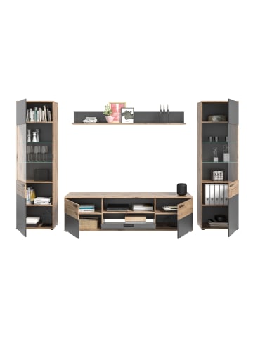 ebuy24 Regalsystem Mason Eiche Dekor 338 x 47 cm