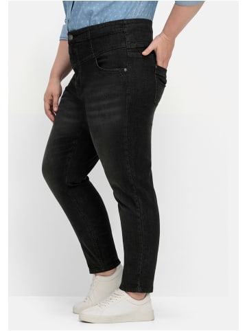 sheego Schmale Jeans in black Denim