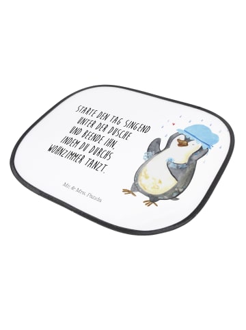 Mr. & Mrs. Panda Sonnenschutz Auto Pinguin Duschen mit Spruch in Weiß