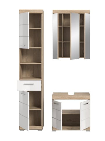 ebuy24 Badmöbelset Lambada Weiß 112 x 34 cm