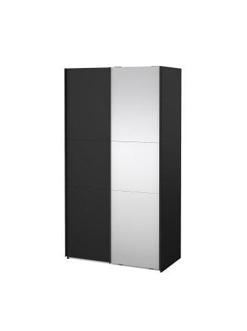 ebuy24 Schiebetürenschrank Como (2-türig) Schwarz 119 x 67 cm