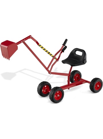 COSTWAY Sitzbagger 360° drehbar in Rot