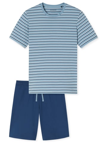 Schiesser Schlafanzug Casual Nightwear in Pacific blue