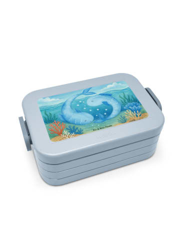 Mr. & Mrs. Panda Snackbox Sternzeichen Fische Design ohne Spruch in Blau Pastell