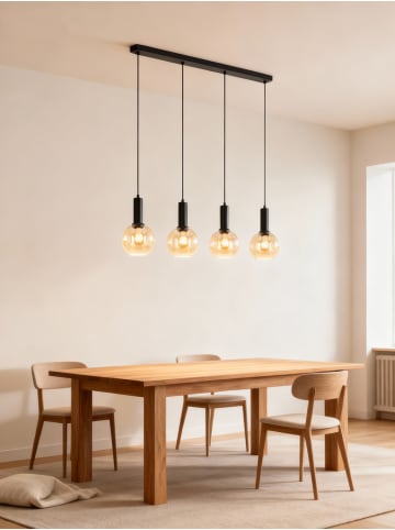 home24 Pendelleuchte Jervey in Schwarz