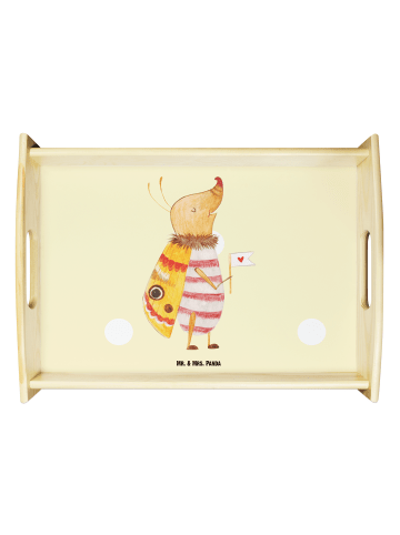 Mr. & Mrs. Panda Serviertablett Nachtfalter Fähnchen ohne Spruch in Gelb Pastell