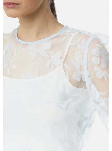 comma Bluse langarm in Blau