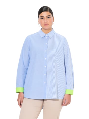 Ulla Popken Hemdbluse in horizontblau