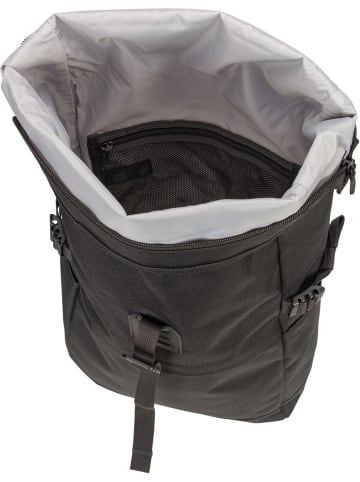 SANDQVIST Rucksack Icon Rolltop BP M in Black/Black Leather