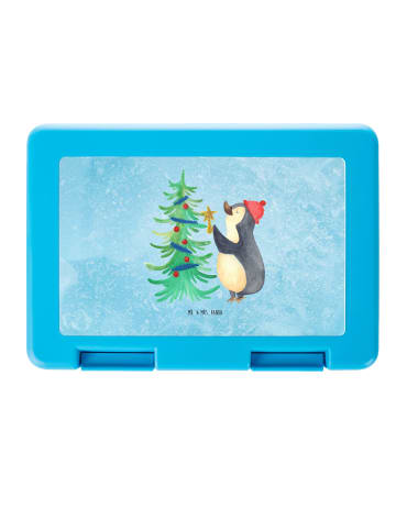 Mr. & Mrs. Panda Bentobox Pinguin Weihnachtsbaum ohne Spruch in Eisblau
