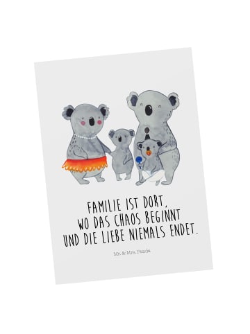 Mr. & Mrs. Panda Wanddeko Koala Familie mit Spruch in Weiß