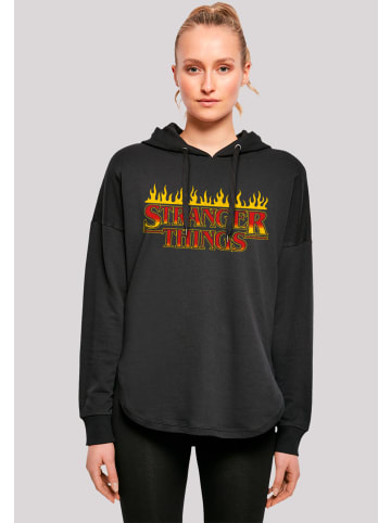 F4NT4STIC Oversized Hoodie Stranger Things Fire Logo Men Netflix TV Series in schwarz