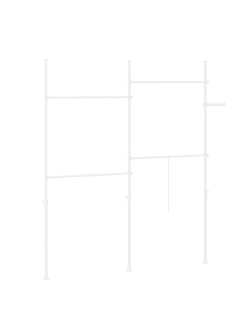 SoBuy Kleiderständer in Mattweiß - (W) 62 x (H) 295 x (L) 126 cm