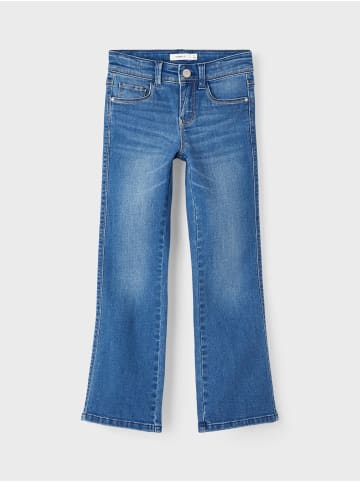 name it Mädchen Straight Leg Jeans Denim Hose NKFPOLLY in Dunkelblau