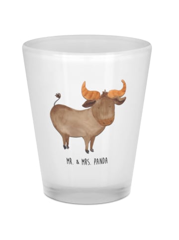 Mr. & Mrs. Panda Schnapsglas Sternzeichen Stier ohne Spruch in Transparent