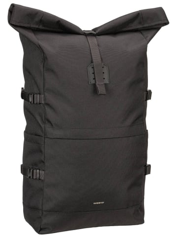 SANDQVIST Rucksack Icon BP L in Black/Black Leather