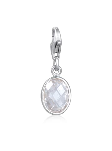 Nenalina Charm 925 Sterling Silber Oval in Silber