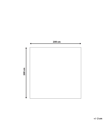 Beliani Shaggy EVREN in Blau - (W) 200 x (H) 3 x (L) 200 cm