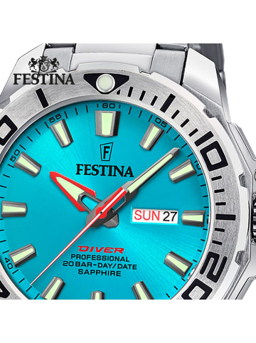 Festina Analog-Armbanduhr Festina The Originals silber extra groß (ca. 46mm)
