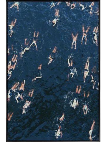 Juniqe Poster in Kunststoffrahmen "Swimming" in Braun