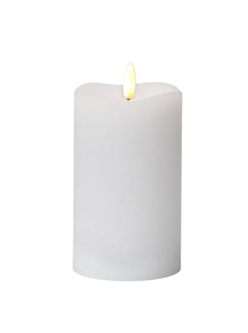 STAR Trading LED Kerze Echtwachs mit Timer  H: 14cm weiß