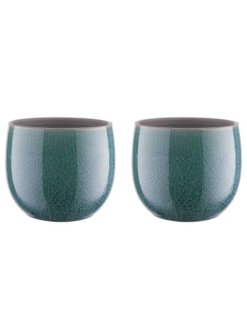 Butlers Blumentopf TERRANO 2er-Set in Blau