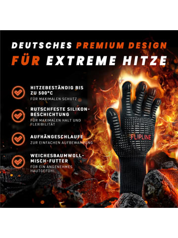 Flip Grillhandschuhe M  Schwarz