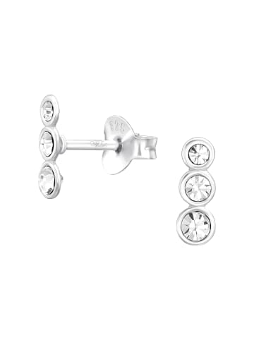 Alexander York Ohrstecker KRISTALLREIHE 3er in 925 Sterling Silber, 2-tlg. in silver