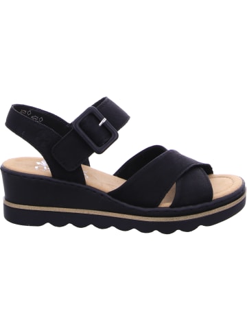 rieker Keilsandalette in schwarz