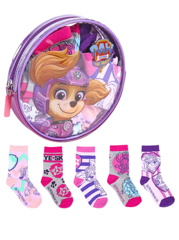 Cerda 5er - Pack Kindersocken Paw Patrol im Kulturbeutel in Bunt