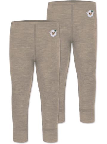 Normani Outdoor Sports 2er Pack Baby Merino Hose Leggings Tutira in Beige