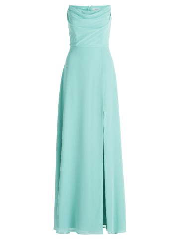 Vera Mont Abendkleid mit Wasserfallausschnitt in Bright Jade