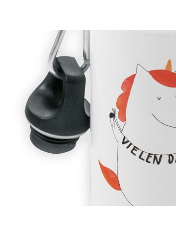 Mr. & Mrs. Panda Trinkflasche Einhorn Dankeschön ohne Spruch in Weiß