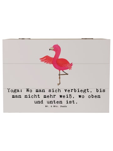 Mr. & Mrs. Panda Box Yoga BalanZeichen mit Spruch in Grau Pastell