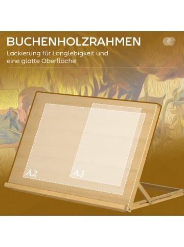 Vinsetto Staffelei-75,8L x 51,4B x 51H cm-Naturholz