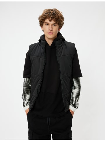 KOTON Weste Anorak in Schwarz