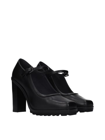 Max Mara Schwarz Leder High Absatz Pumps