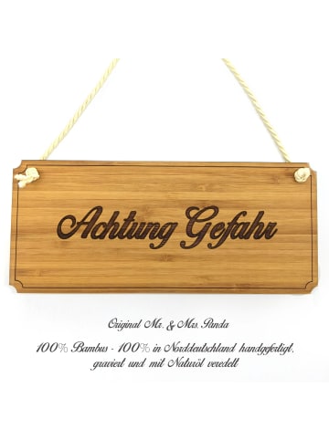 Mr. & Mrs. Panda Türschild Achtung Gefahr mit Spruch in Keine Angabe