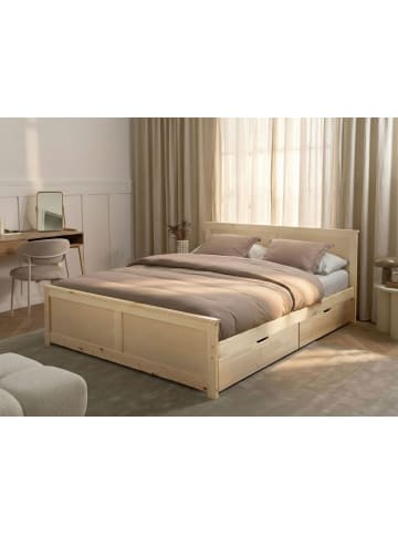 Beliani Doppelbett DAUPHIN in Braun - (W) 169 x (H) 82 x (L) 206 cm