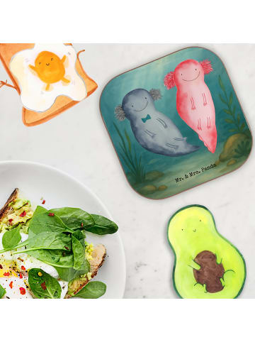 Mr. & Mrs. Panda Untersetzer für Gläser Axolotl Liebe Design ohn... in Weiß