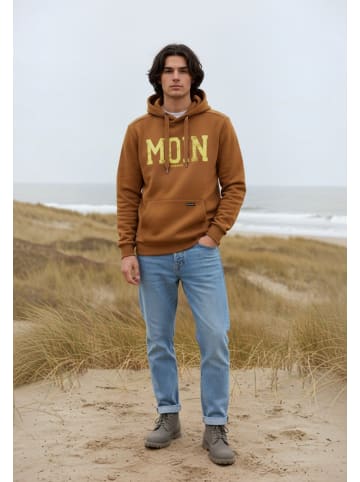 salzhaut Hoodie HEFF - MOIN Hazelnut-Neon Yellow