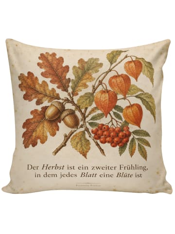 Mr. & Mrs. Panda Kissen 40x40 Botanische Studie vintage Design m... in Weiß