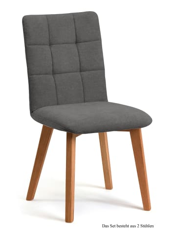 58 aufm Kessel ESSZIMMERSTUHL (2er-Set) Dareen 47x91x60 Eiche geölt/Grau