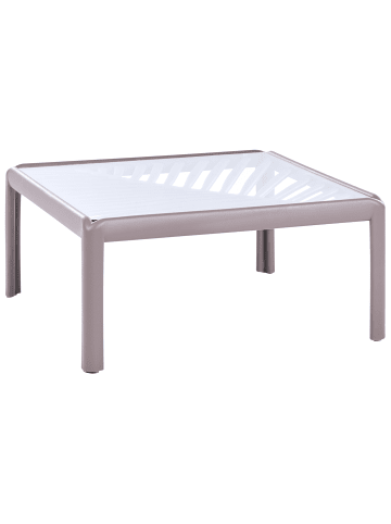 Beliani Couchtisch FERRETTI in Grau/Beige - (W) 69 x (H) 32 x (L) 69 cm