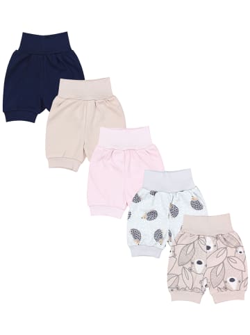 TupTam Baby Mädchen Sommershorts 5er Set in beige/grau