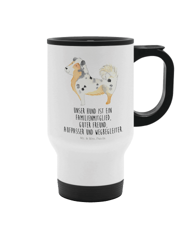 Mr. & Mrs. Panda Thermobecher Hund Australien Shepherd mit Spruch in Weiß