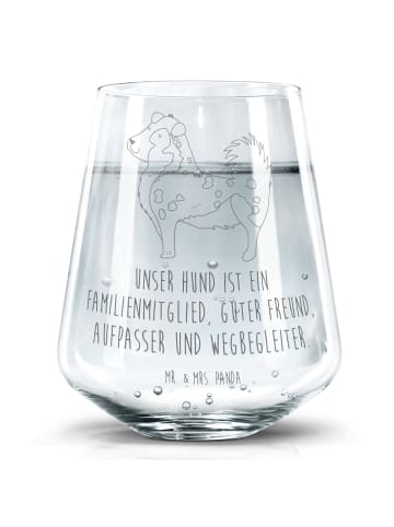 Mr. & Mrs. Panda Trinkglas Hund Australien Shepherd mit Spruch in Transparent