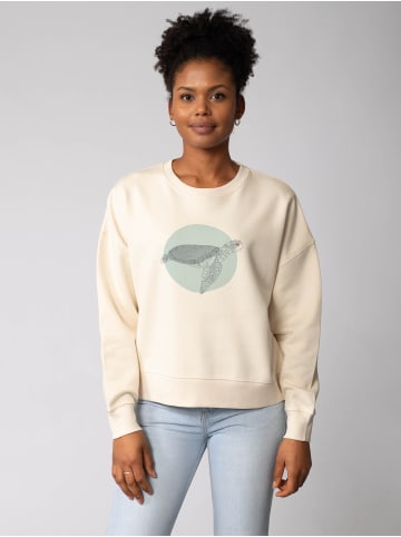 wat? Apparel Sweatshirt Meeresschildkröte in Natural Raw