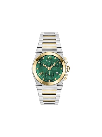 Salvatore Ferragamo Chronograph für Herren in Grün
